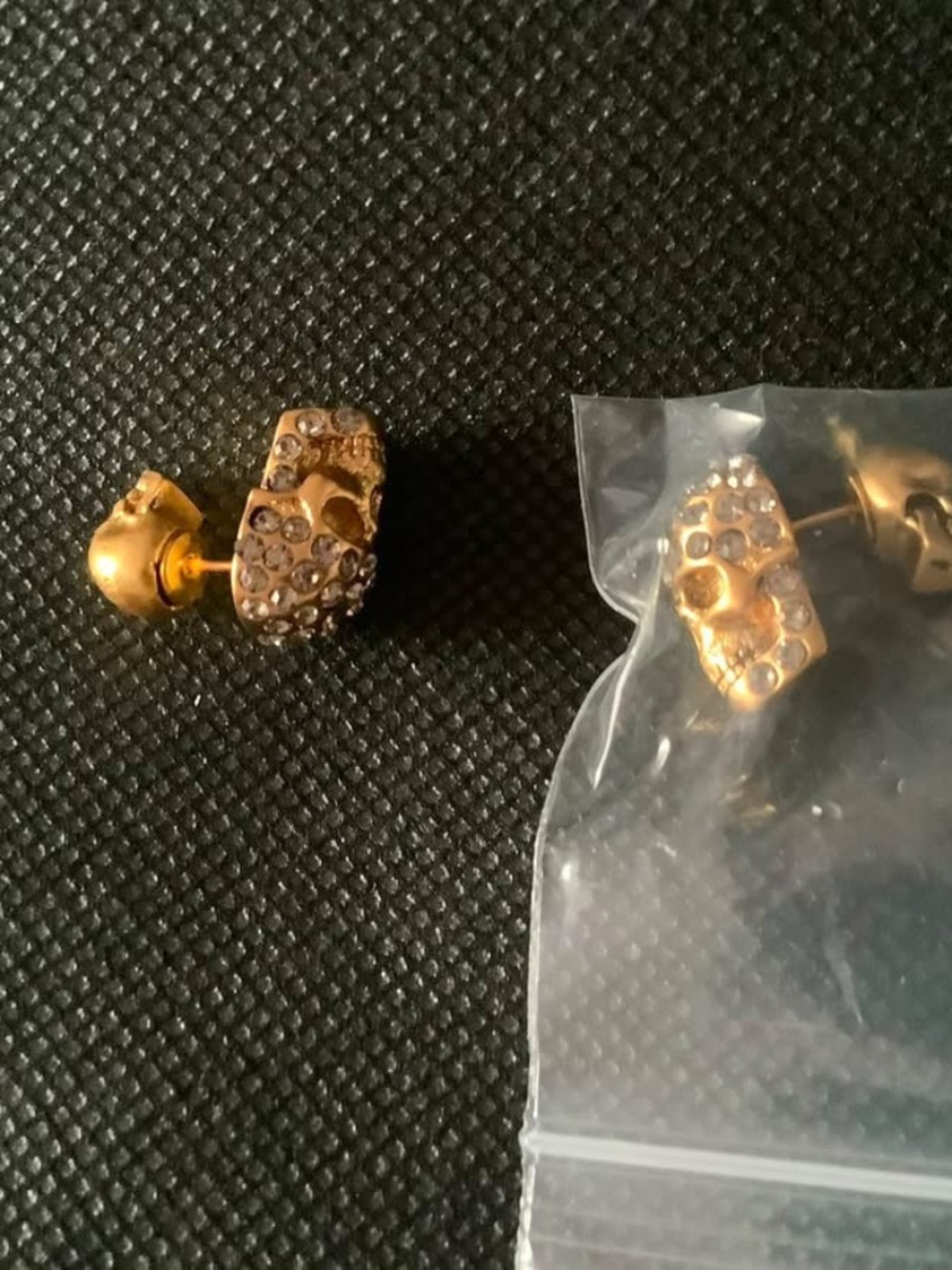 Alexander McQueen studded skull earrings